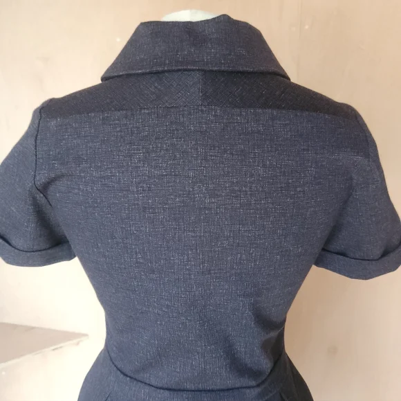 Grey Soft Structured Dress - Picture 3 of 5